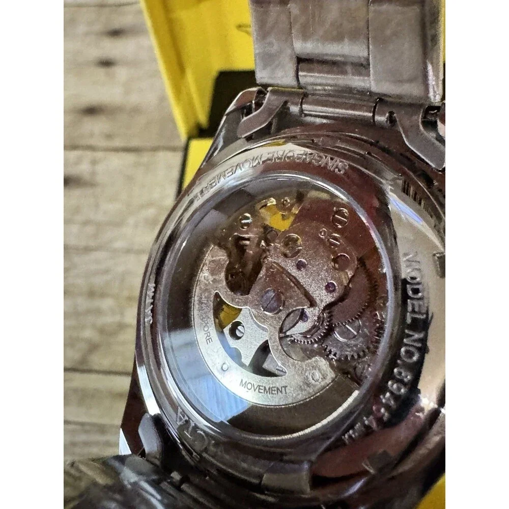 WATCH IT WORK! Mens Invicta Objet D Art Automatic W/Skeleton Dial 43mm SHARP!